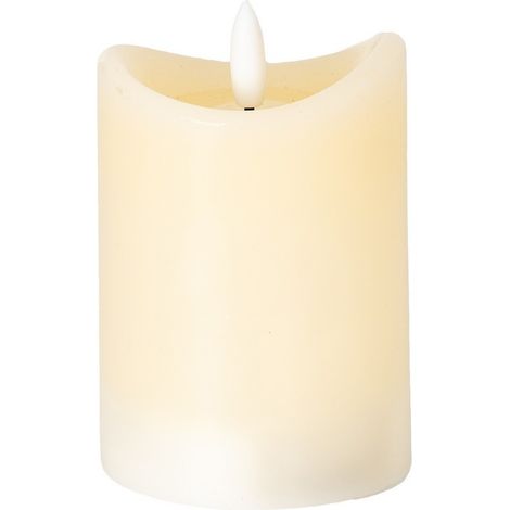 Luxe Collection Natural Glow 2.75x4 Melted LED Candle - Plastic - L7 x W7 x H10 cm - Cream