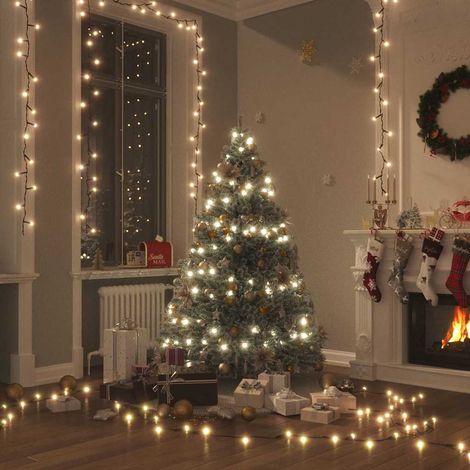 330047 vidaXL LED String with 300 LEDs Warm White 30 m PVC (1/5)