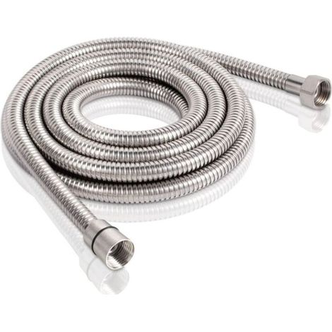 2 m langer Duschschlauch aus Edelstahl, verdreh- und knickfest, G1/2" (1/4)