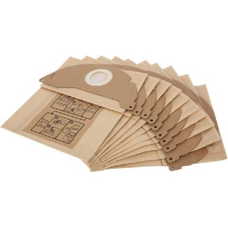Lot de 10 sacs à poussière en papier pour aspirateur Karcher A2004 et A2054 (1/3)