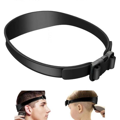 Haarschneideschablone, Haare selbst schneiden, Silikon-Haarschneideband, Haarschneidehilfe, einfache Nackenrasur-Schablone für Haarschnitte zu Hause – Gut-Black (1/5)