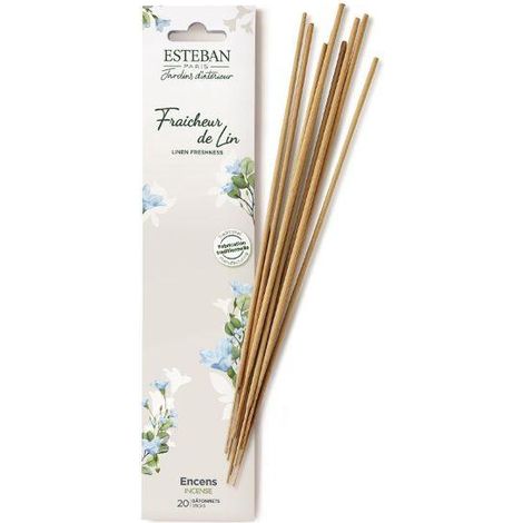 Esteban - Encens indiens 20 bâtonnets Fraîcheur de Lin (1/2)