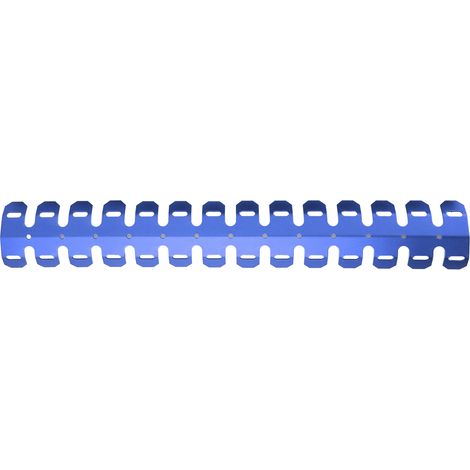 Protège-tibia échappement moto 60,5 cm anti-brûlure cache-pot universel bleu protection thermique (1/5)