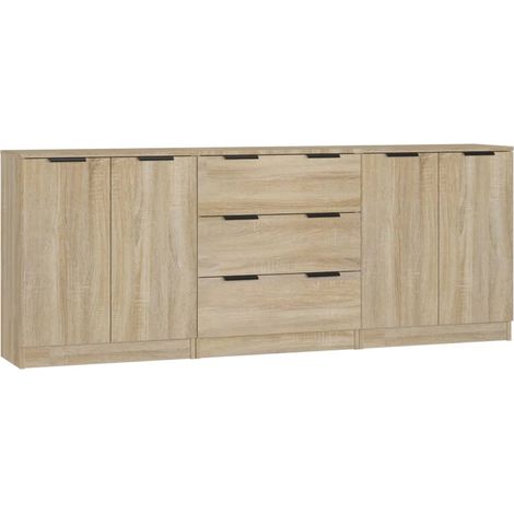 GBLY 3-tlg. Sideboard Sonoma Eiche-Optik Holzwerkstoff (1/5)