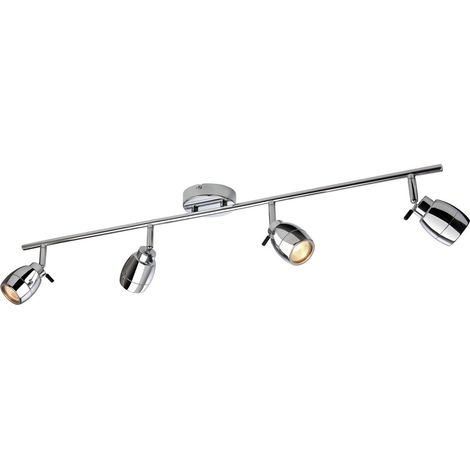 Firstlight Marine - Plafonnier de salle de bains de barre de 4 projecteurs de lumière Chrome IP44, GU10