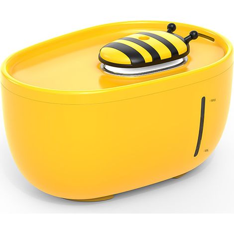 Fuente de agua automática inteligente para gatos y perros, diseño de abeja, gran capacidad de 2 L/67 oz, bajo nivel de ruido. (1/5)