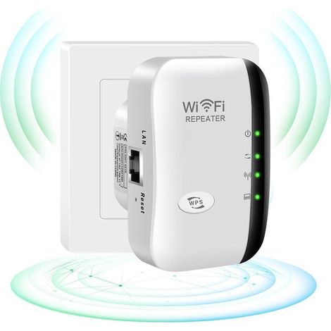 Wi-Fi Repeater, 2.4GHz Home Wi-Fi Repeater, 300Mbps Super Boost Wi-Fi Range Extender, Wi-Fi Signal Amplifier Repeater, Easy to Install and Long Range, OUYL (1/5)