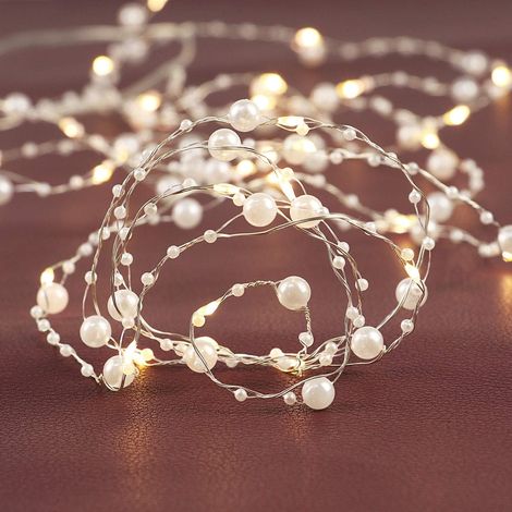 guirlandes lumineuses à 36 LED blanches avec fonction minuteur pour mariage, Noël, fête, événement, 4,5 m (1/5)