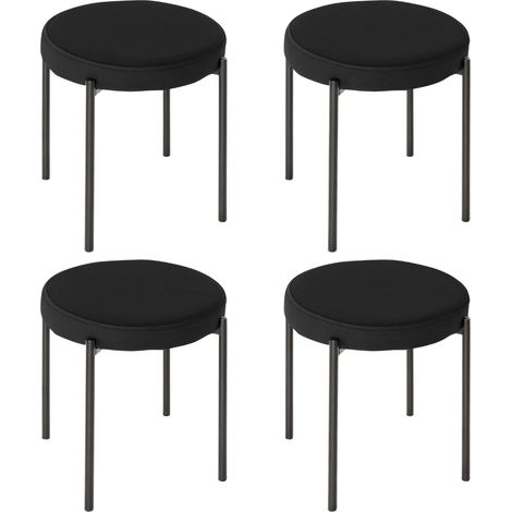 Silla de comedor, confortable, 41,5 x 41,5 x 46 cm, negro (1/5)
