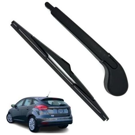 Bras Essuie Glace Arrière et Balai Essuie Glace, Arrière de Bras d'Essuie-Glace en Caoutchouc Naturel Toutes Saisons Kit Compatible avec Focus MK3 2011-2018 (1/5)