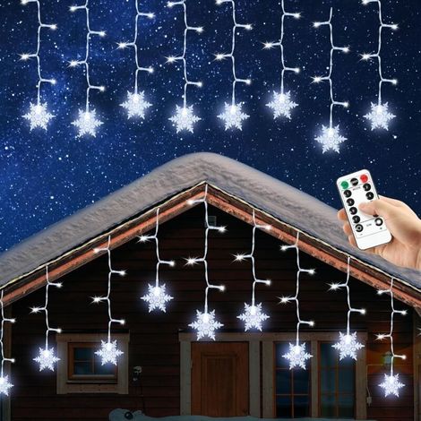 Guirlande lumineuse d'extérieur 4 m 96 LED – 8 modes d'éclairage – Étanchéité IP44 – Pour décoration intérieure et extérieure (1/5)