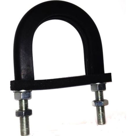 Light Duty Anti-Vibration Rubber Lined U-bolt 219 mm ID (suit 200 mm NB pipe) - BZP (1/3)