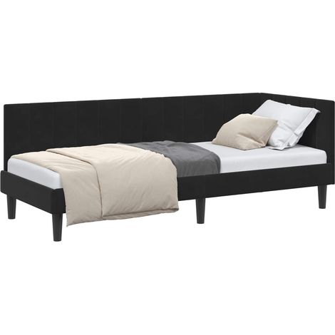 Maison Exclusive - Cornice del letto ad angolo Nero 80 cm x 200 cm Velluto