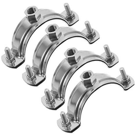 Collier de Serrage Tuyau Inox 50 Mm M8 Résistant Vibrations Fixation Tube Lot 4 Pièces pour Plomberie et Irrigation - (1/5)