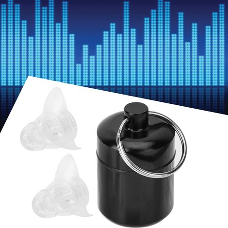 Bouchons d'Oreille Réutilisables Réduction du Bruit 27dB pour Concert et Festival (Transparent) (1/5)
