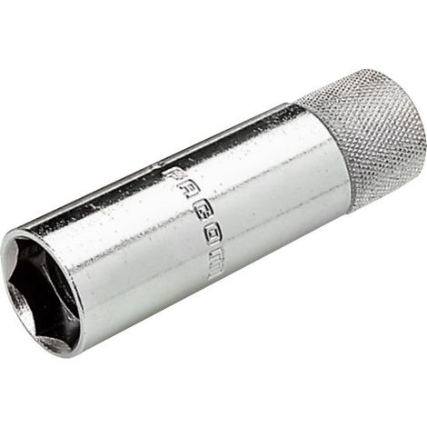Facom – Douille carrée 3/8 pour bougie d'allumage – 6 pans – Diamètre 16 mm – Longueur 90 mm – Conçue pour maintenance automobile (1/4)