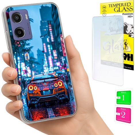 Funda para Motorola Moto E15 / Moto G05 con cubierta trasera y cristal 9H. (1/5)