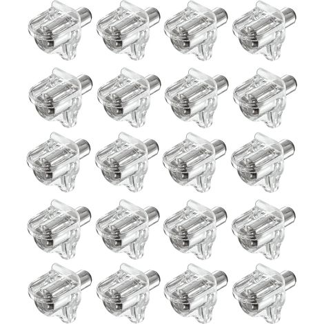 cyclingcolors 20x reggipiani perni supporto mensole 3mm trasparente staffe plastico + acciaio tasselli scaffale mobili (1/2)