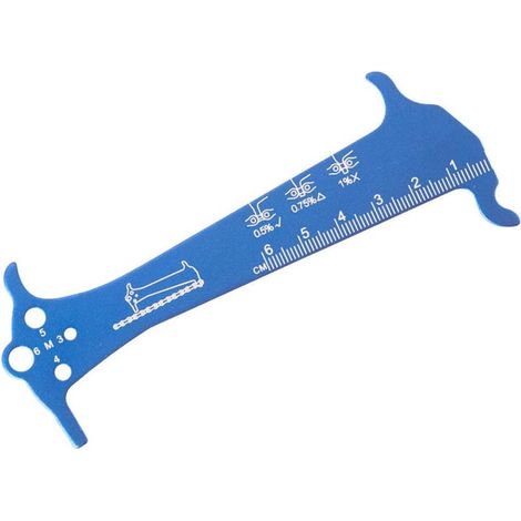 Jauge De Chaîne, Testeur d'usure De Chaîne, Outil Multifonction pour Toutes Les Chaînes De Vélo, Bleu
