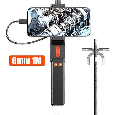 Caméra endoscopique rotative à 360° de 6 mm avec éclairage, adaptée aux examens endoscopiques embarqués utilisant des téléphones Android/iOS. (1/5)