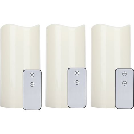 3PCS Bougie LED Électronique avec Télécommande pour Décoration de Mariage et Fête (1/5)
