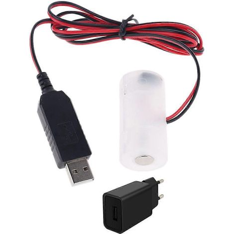Adaptateur USB vers Pile C LR14 pour Bougies LED, Lampes de Poche, Jouets - 1.5V
