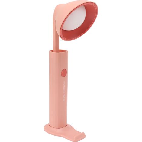 Tragbare, faltbare LED-Schreibtischlampe mit magnetischer Taschenlampe, 3 Farbtemperaturen, rundem Ständer, Rot (1/5)