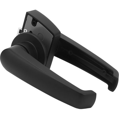 Verrou de sécurité pour salle de bain/toilettes, poignée de porte en alliage d'aluminium noir mat pour camping-car, bateau. Convient pour camping-car, bateau et navire. (1/5)