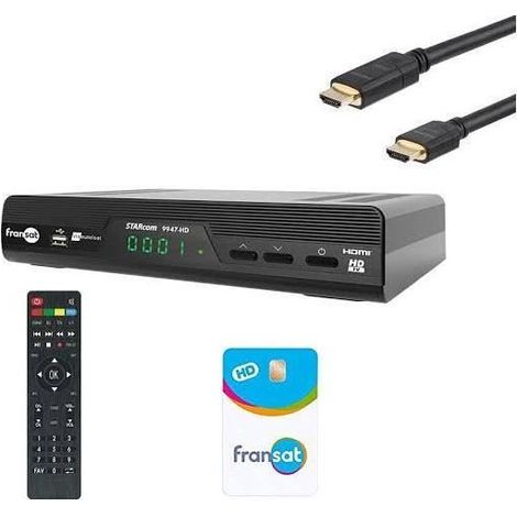 RECEPTEUR FRANSAT HD STARcom 9947+HDMI +CARTE FRANSAT HD ME
