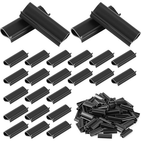 Lot de 100 Clips de Fixation pour Bandes Brise-Vue en PVC (1/5)