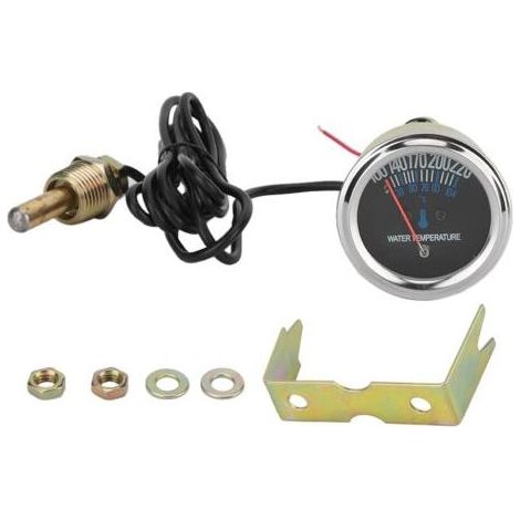 52-mm-Wassertemperaturanzeige – Messbereich 38–104 °C – Metall – 12 V Spannung – Einfache Installation und kompatibel mit verschiedenen Fahrzeugen (1/5)