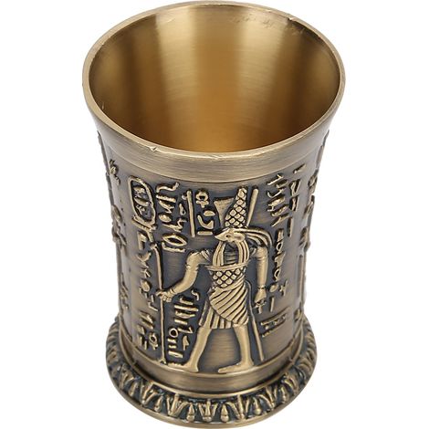 Verre à Whisky Vintage en Métal, Mini Tasse Estampée à la Main, Décoration Cadeau Ornement (Cuivre) (1/5)