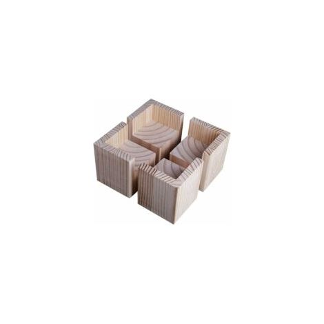 Ensemble de 4 rehausseurs de meubles en bois, rehausseurs de meubles, rehausseurs de pieds de bureau/lit, rehausseurs de pieds de meubles, pieds de bureau, table de lit (Dimensions : 5 x 5 x 5 cm) (1/5)