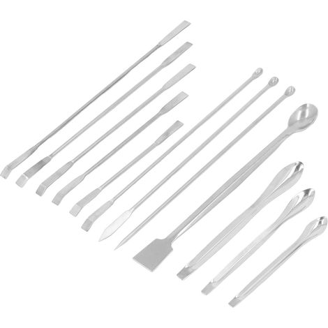 6 Spatules en Acier Inoxydable pour Laboratoire, Cuillères à Prélèvement Chimique et Expériences