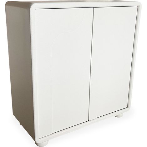Buffet 2 Portes Design "Alphonse" 85cm Blanc