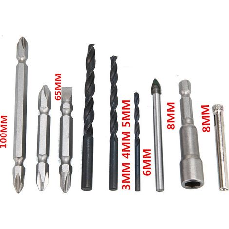 Spiralbohrer-Hülsen-Schraubendreher-Bit-Set Handbohrmaschinenzubehör 1 (1/5)
