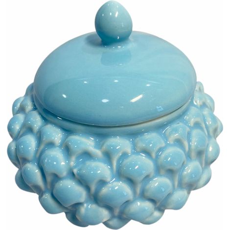Vimin Box Scrigno Pigna D 14,2 Cm H 10,2 Cm Azzurro