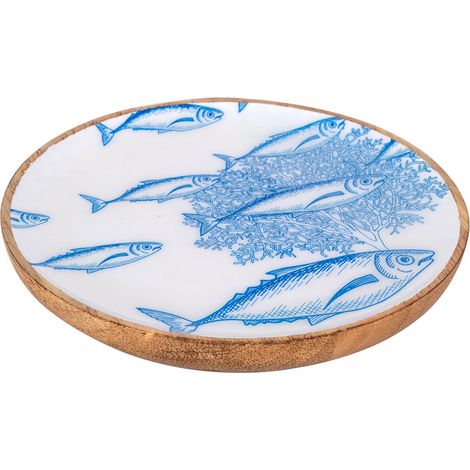 Signes Grimalt Plato Cocina  Plato Peces Pequeðo Cajas Y Bandejas Azul 16x16x2cm 32862