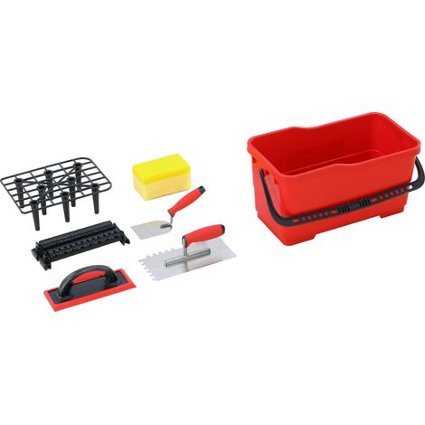 Seau à carrelage 22L avec rouleaux racleurs et grille d'insertion (1/5)