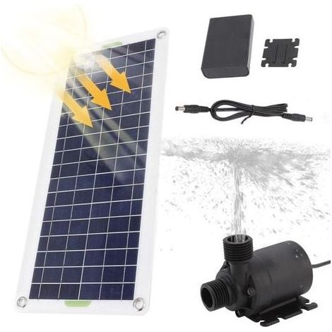 Pump Of Fountain Solar 30W,Pump to Water Solar, Kit Of Pump to Water Solar With Panel Solar In Polysilicium, Kit Of Pump Of Fountain For Garden poniques Of Pond Of Fountain Alimentes (1/5)