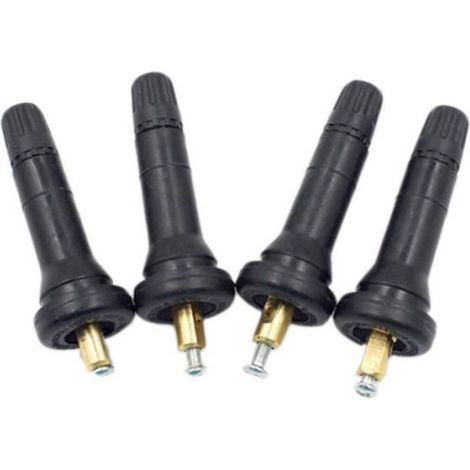 4 Pices Type Buse de Tige de Valve de Capteur de Pression de Pneu Tpms pour Chevrolet Renault Ford noir PIECE DETACHEE DE PNEU (1/4)