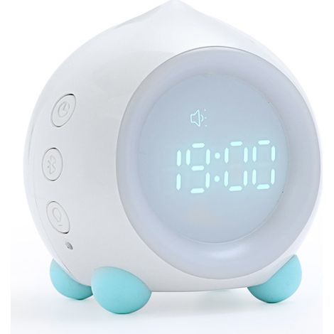 Peach Fun Réveil pour Enfants Éclairage Numérique LED Réveil Veilleuse Filles Garçons Jour et Nuit Enfants Volume RéglabL189 (1/4)