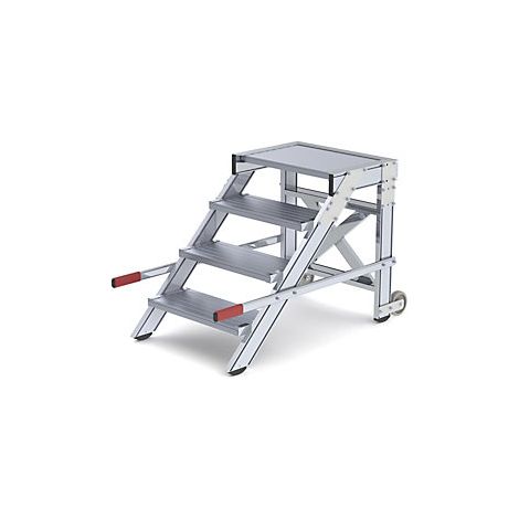 Escalera de plataforma  anchura de los peldaños 600 mm  carga