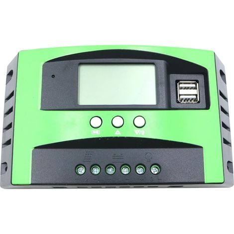 MPPT Régulateur de charge solaire avec capteur de température Écran LCD pour de nombreuses batteries 100 A (1/5)