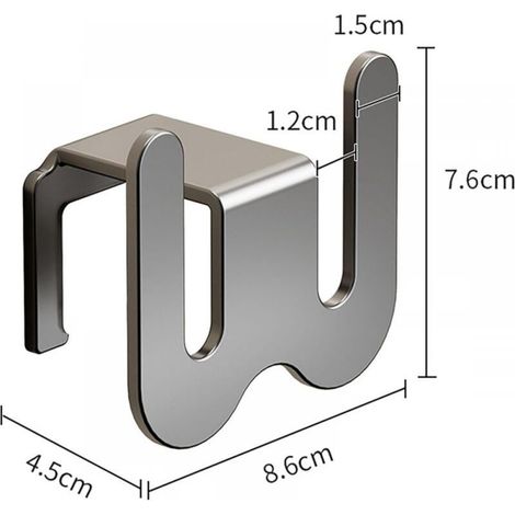 (3 pièces,gris) Porte-chaussures, aluminium sans trou, rangez votre chambre, convient à la chambre et à la salle de bain (1/4)