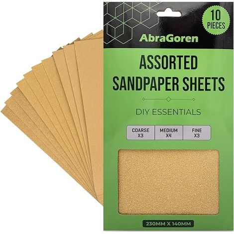 Sheets Mixed Grit Sandpaper, Assorted Sandpaper for Wood and Walls