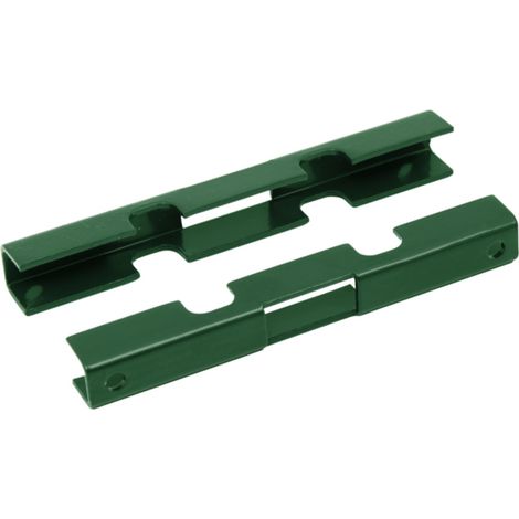 ALBERTS Mattenverbinder für Doppelstab-Gittermatten, feuerv.grün, f.PF Ø48mm m.Bohrung (1/4)