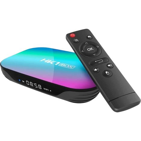 HK1 Box 4GB/64GB Preto Android TV 9 4K WiFi banda dupla S905X3