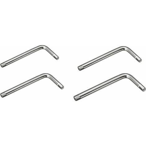 Jeu de 4x clé allen : 1x 3mm + 1x 4mm + 1x 5mm + 1x 6mm acier meuble clef 6 pans creux CHC M6 hexagonale