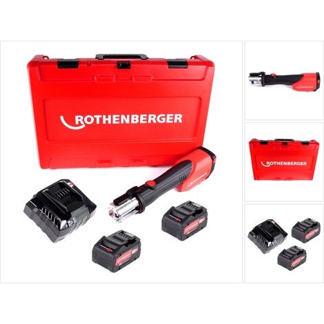 Rothenberger ROMAX 4000 crimpadora sin cable 18V + 2x batería 8.0Ah + cargador + maletín
